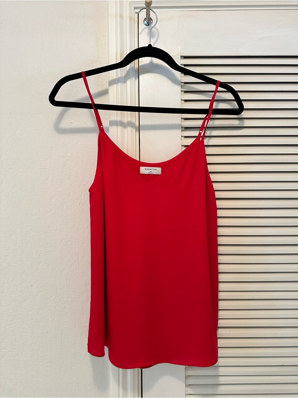 Aritzia Bright Red Adjustable Strap Crepe lined Cami